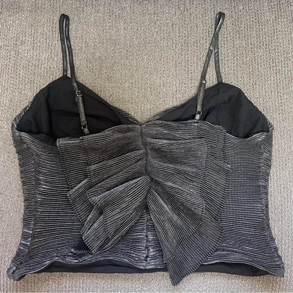 BRAND NEW Express Silver Bow Top